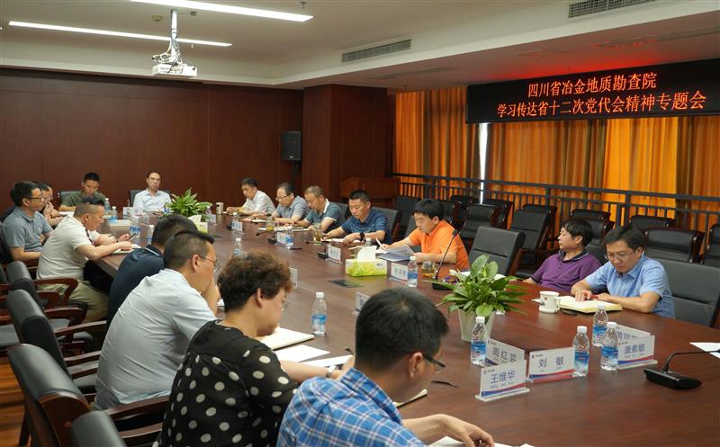 地勘院召开学习传达省第十二次党代会精神专题会